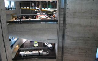 Pohled z vyššího patra muzea