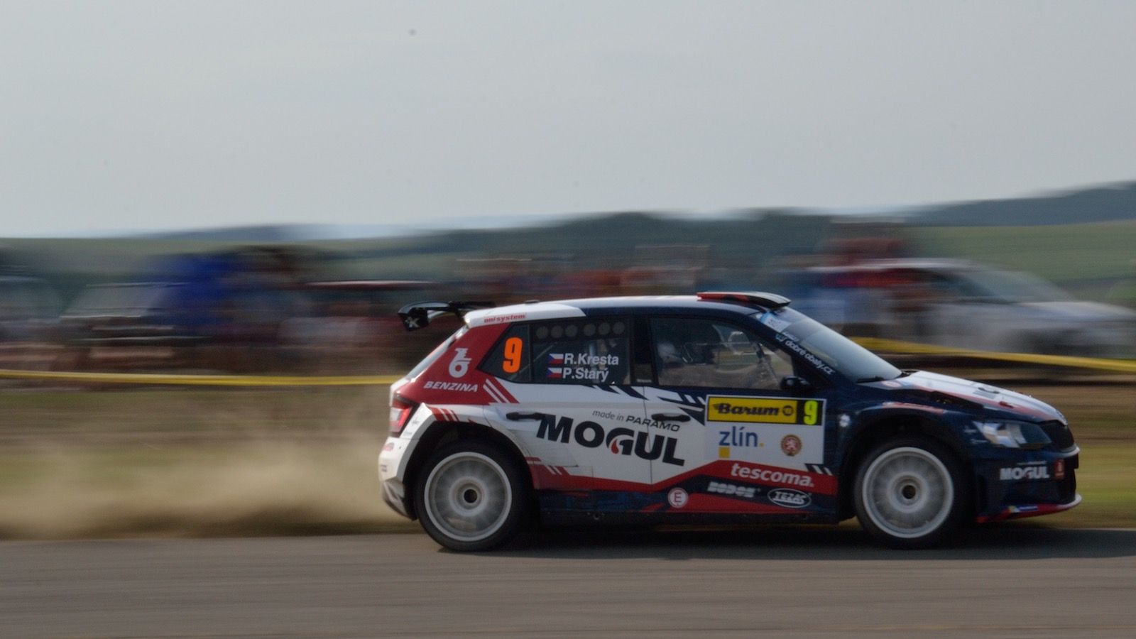 Roman Kresta v Škoda Fabia R5 na Barum Rally